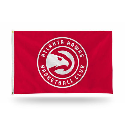 Atlanta Hawks Premium 3x5 Feet Flag Banner, Logo Design, Metal Grommets, Outdoor Use, Single Sided by Fielders Choice