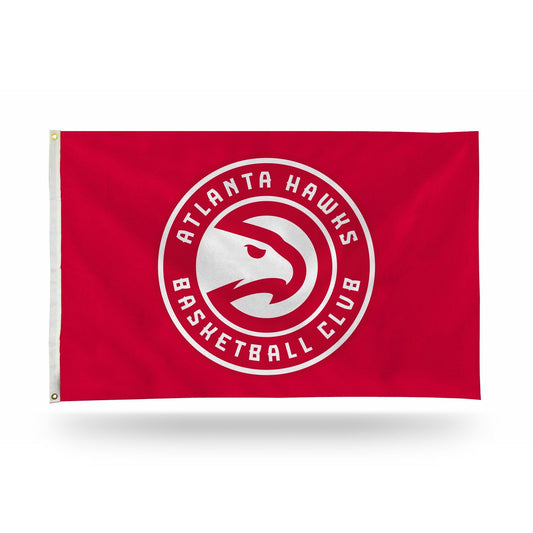 Atlanta Hawks Premium 3x5 Feet Flag Banner, Logo Design, Metal Grommets, Outdoor Use, Single Sided by Fielders Choice