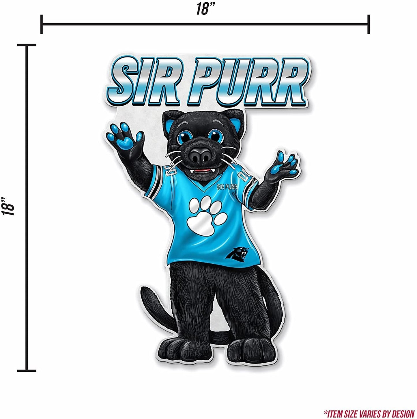 Carolina Panthers Pennant Mascot Logo 18 Inch Soft Felt by Fielders Choice