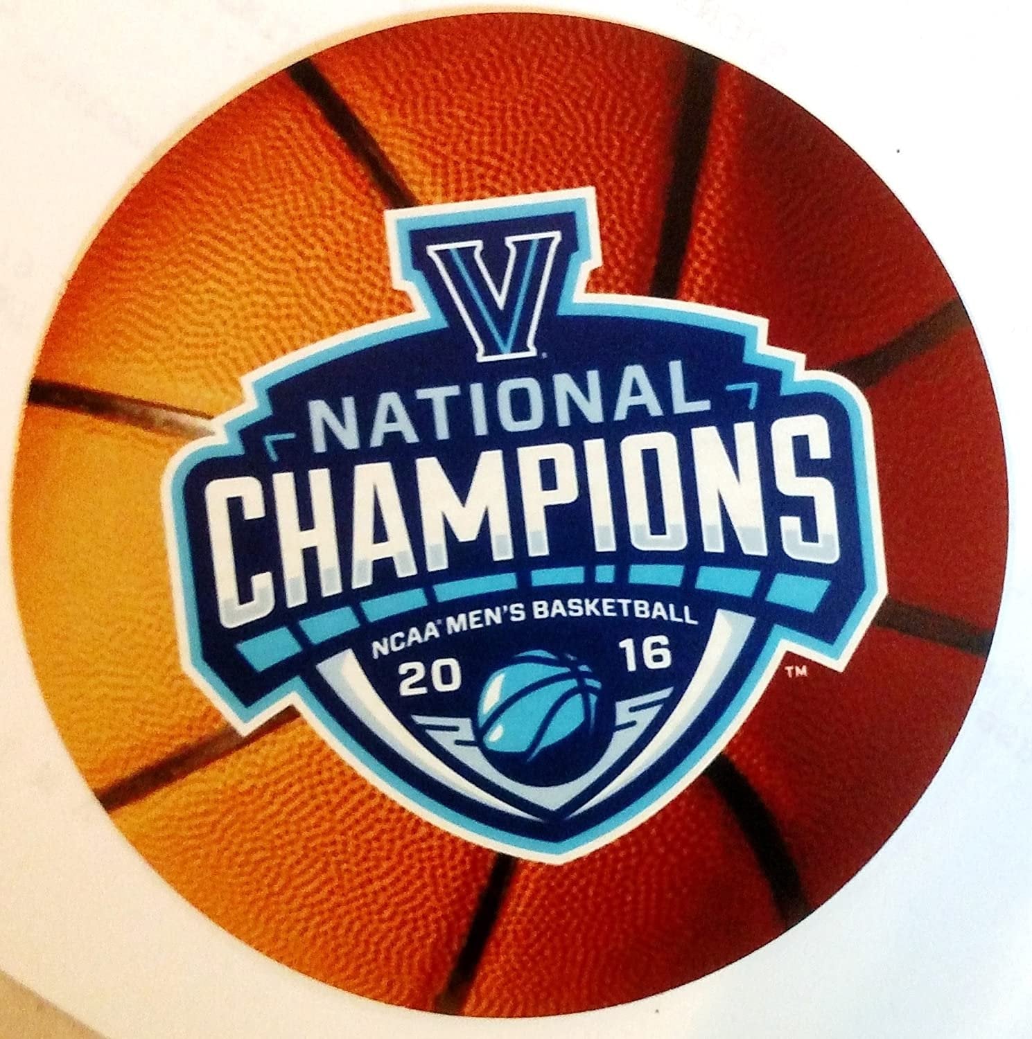 FanNut.com Villanova Wildcats Decal RR 2016 NCAA Basketball Champions 4" Round Vinyl Auto Home Window Glass University of by Fielders Choice