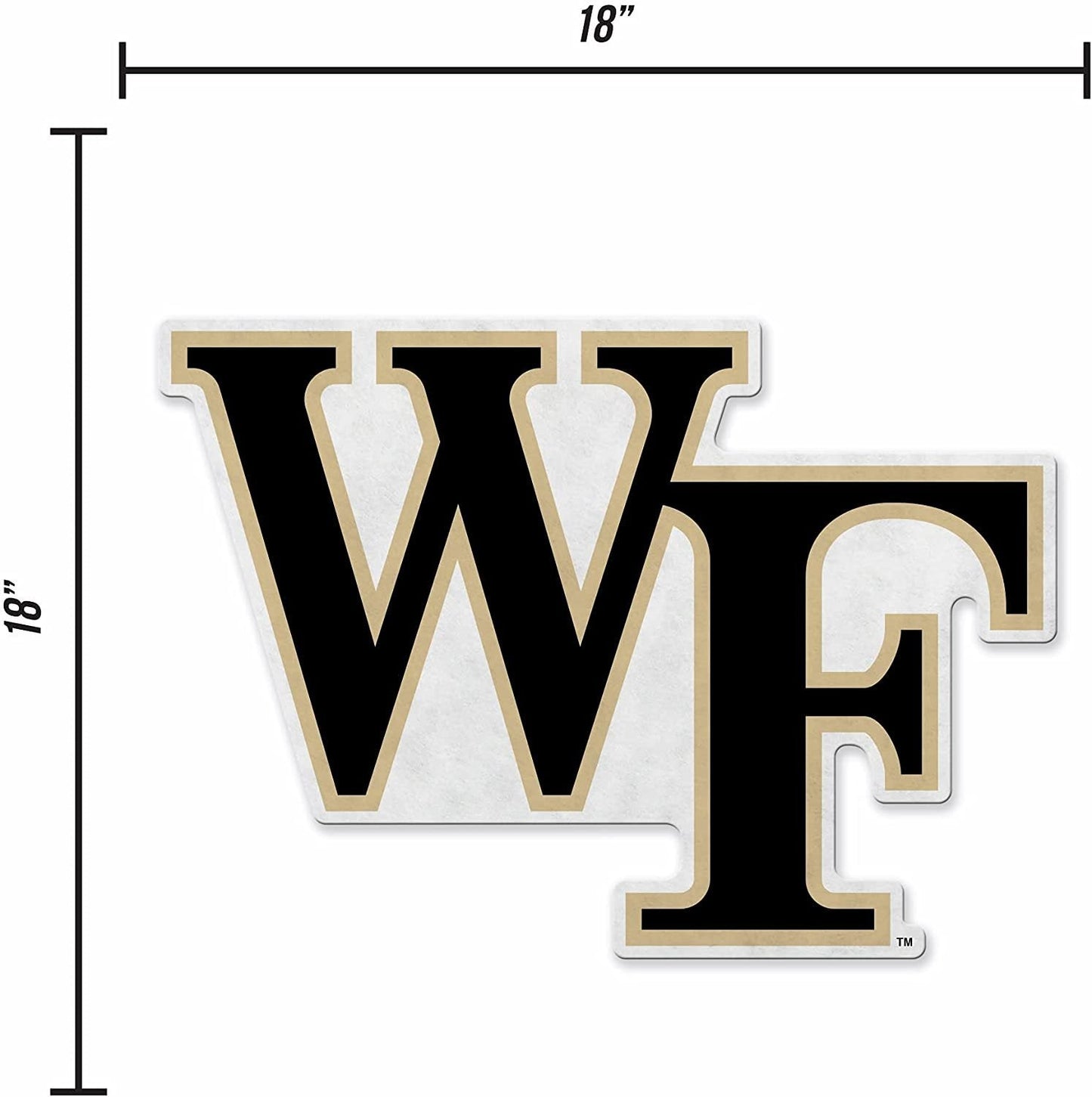 Rico Industries NCAA Wake Forest Demon Deacons Primary Logo Shape Cut Pennant by Fielders Choice