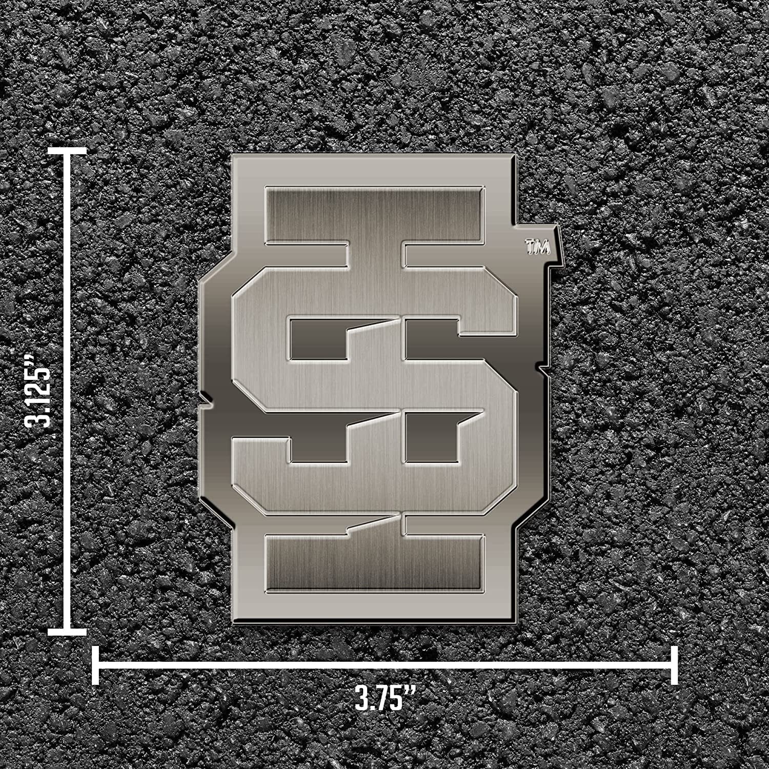 Idaho State University Bengals Solid Metal Auto Emblem Antique Nickel for Car/Truck/SUV by Fielders Choice