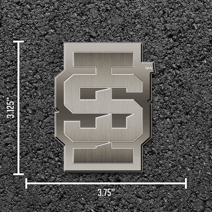 Idaho State University Bengals Solid Metal Auto Emblem Antique Nickel for Car/Truck/SUV by Fielders Choice
