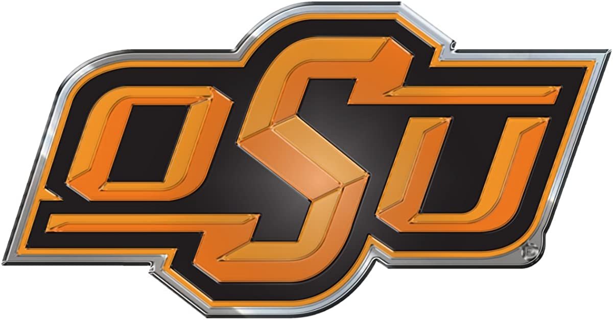 Oklahoma State University Cowboys Auto Emblem Aluminum Metal Embossed Die Cut Logo Design by Fielders Choice