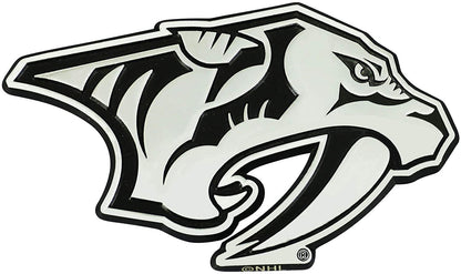 Nashville Predators Solid Metal Raised Auto Emblem Decal Adhesive Backing by Fielders Choice