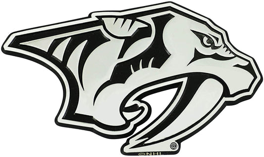 Nashville Predators Solid Metal Raised Auto Emblem Decal Adhesive Backing by Fielders Choice