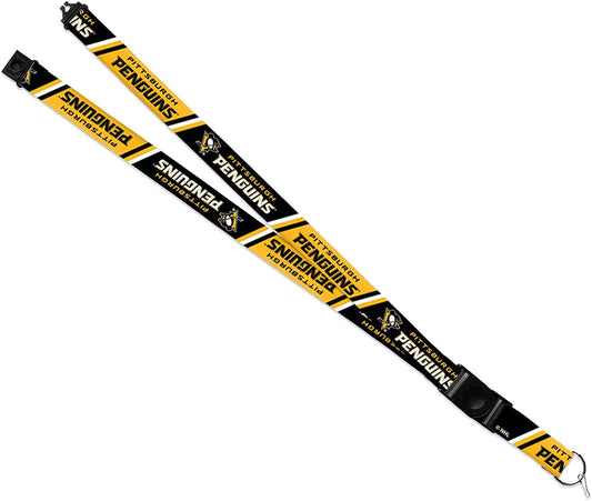 Pittsburgh Penguins Lanyard Keychain Safety Breakaway Double Sided by Fielders Choice