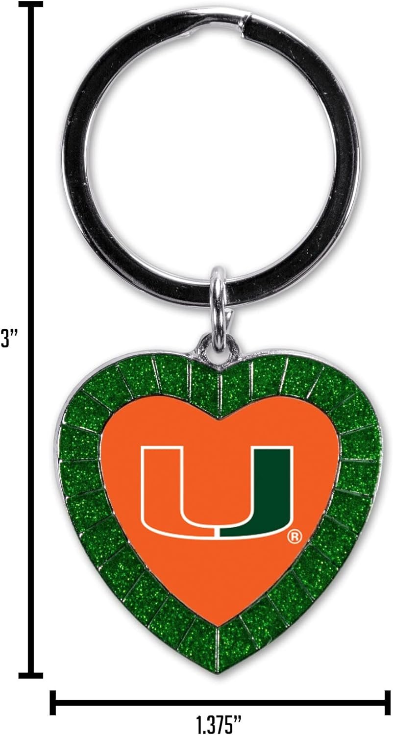 NCAA Alabama Crimson Tide NCAA Rhinestone Heart Colored Keychain, Maroon, 3-inches in length by Fielders Choice