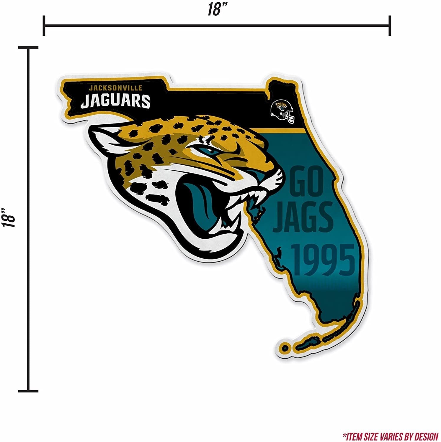 Jacksonville Jaguars Pennant State Shape 18 Inch Soft Felt by Fielders Choice