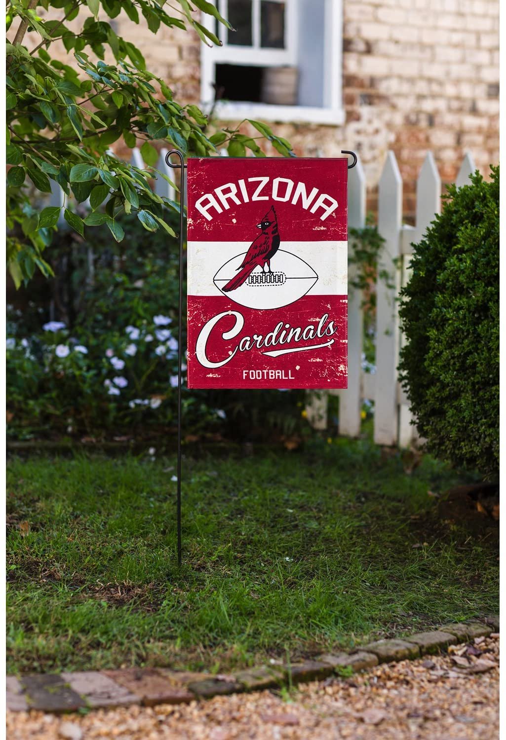 Arizona Cardinals Premium House Flag Banner, Double Sided, Retro Vintage Style, Linen, 28x44 Inch by Fielders Choice