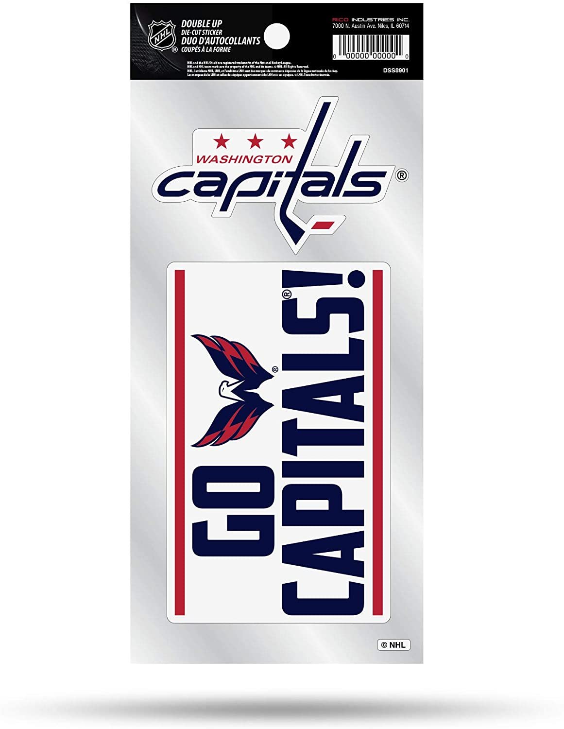 Washington Capitals Double Up Die Cut 2-Piece Sticker Sheet by Fielders Choice