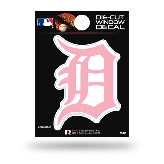 Detroit Tigers PINK LOGO 2 Inch Decal Sticker Flat Vinyl Auto Home Adhesive Backing by Fielders Choice