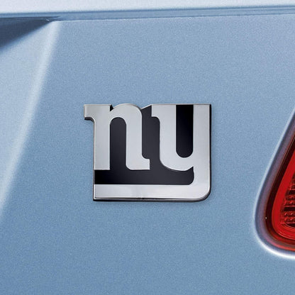New York Giants Solid Metal Raised Auto Emblem Decal Adhesive Backing by Fielders Choice