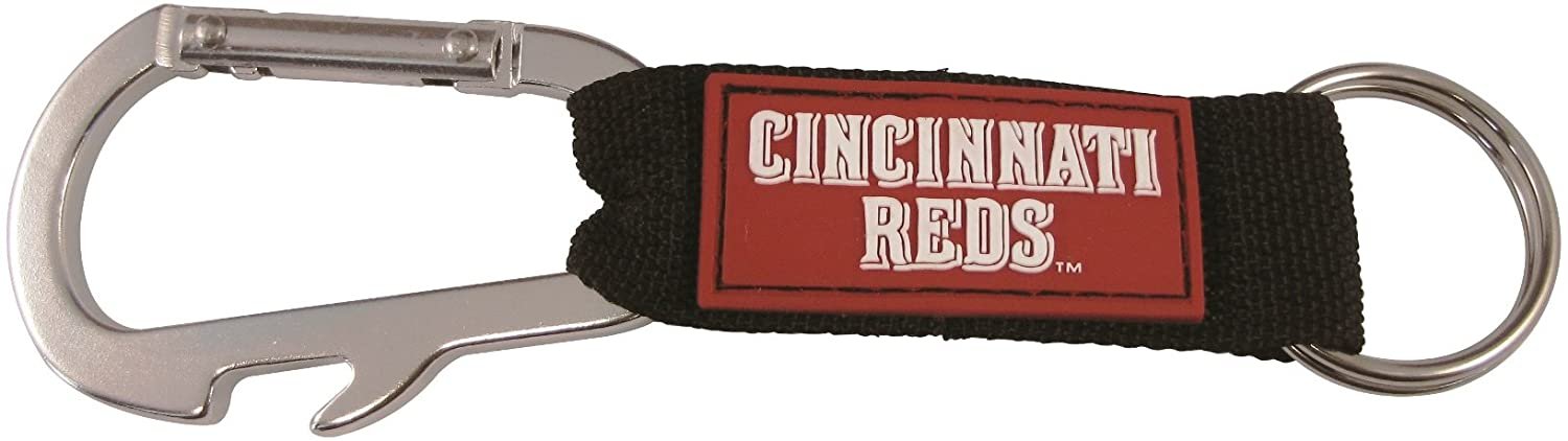 Cincinnati Reds Premium Carabiner Clip Keychain Bottle Opener Combo by Fielders Choice