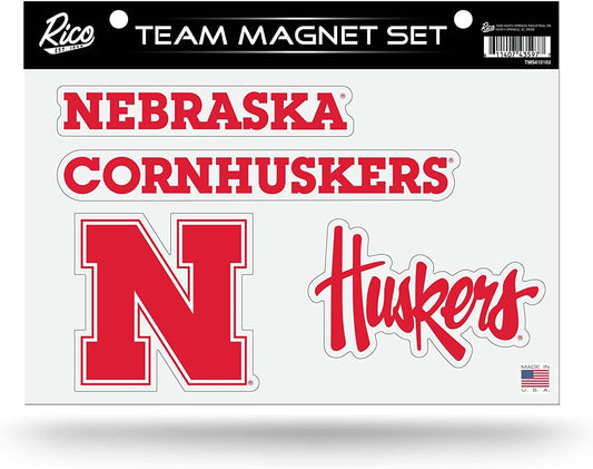 University of Nebraska Cornhuskers Multi Magnet Set 8.5x11 Inch Sheet Die Cut Auto Home by Fielders Choice