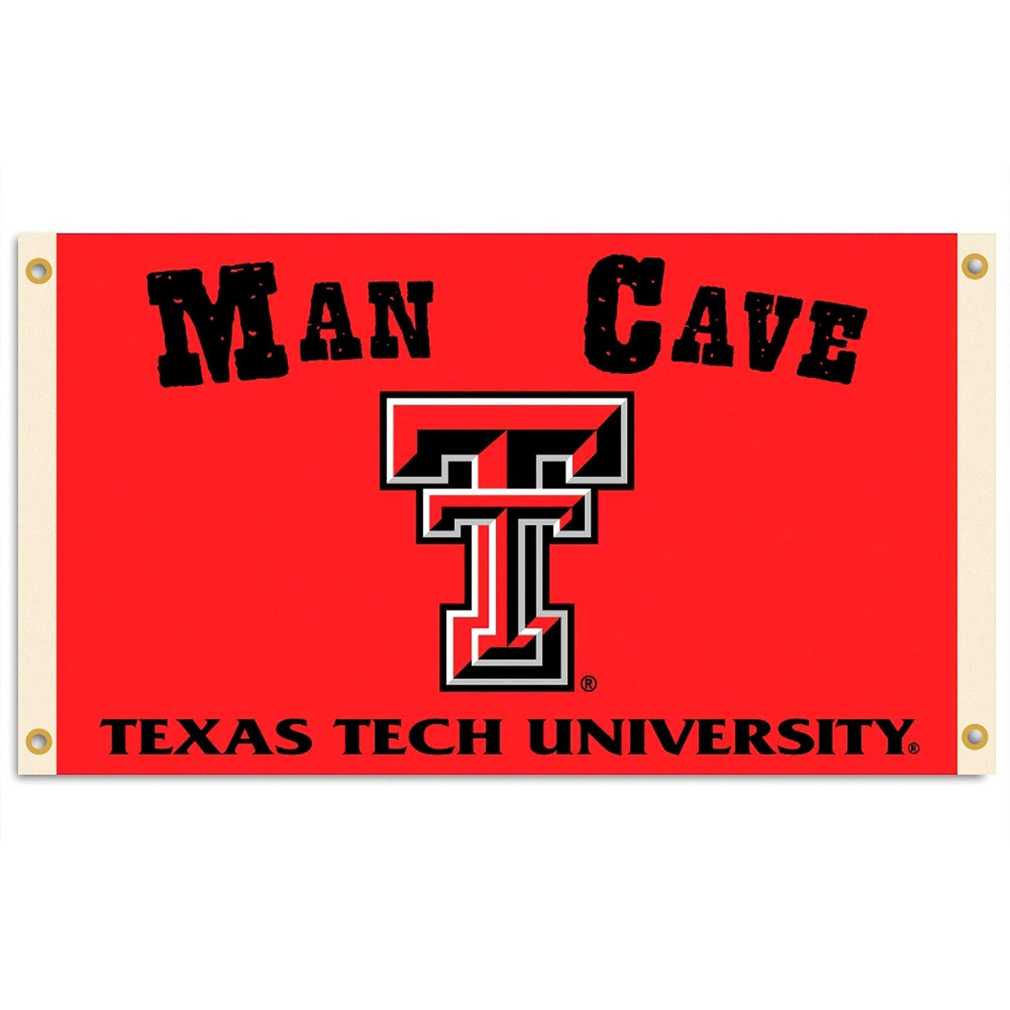 BSI Products, INC. - Texas Tech Red Raiders 3’x5’ Man Cave Flag with 4 Heavy-Duty Brass Grommets - TT Football & Basketball Pride - High Durability - Designed for Indoor Use - Great Gift Idea by Fielders Choice