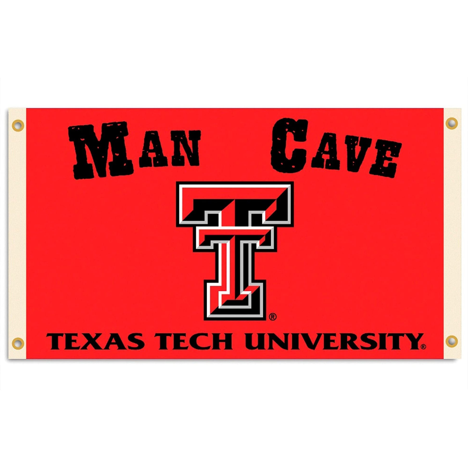 BSI Products, INC. - Texas Tech Red Raiders 3’x5’ Man Cave Flag with 4 Heavy-Duty Brass Grommets - TT Football & Basketball Pride - High Durability - Designed for Indoor Use - Great Gift Idea by Fielders Choice