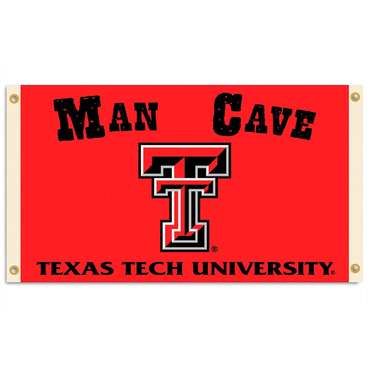 BSI Products, INC. - Texas Tech Red Raiders 3’x5’ Man Cave Flag with 4 Heavy-Duty Brass Grommets - TT Football & Basketball Pride - High Durability - Designed for Indoor Use - Great Gift Idea by Fielders Choice