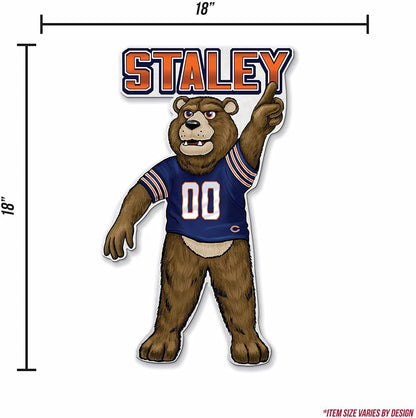 Chicago Bears Pennant Mascot Logo 18 Inch Soft Felt by Fielders Choice