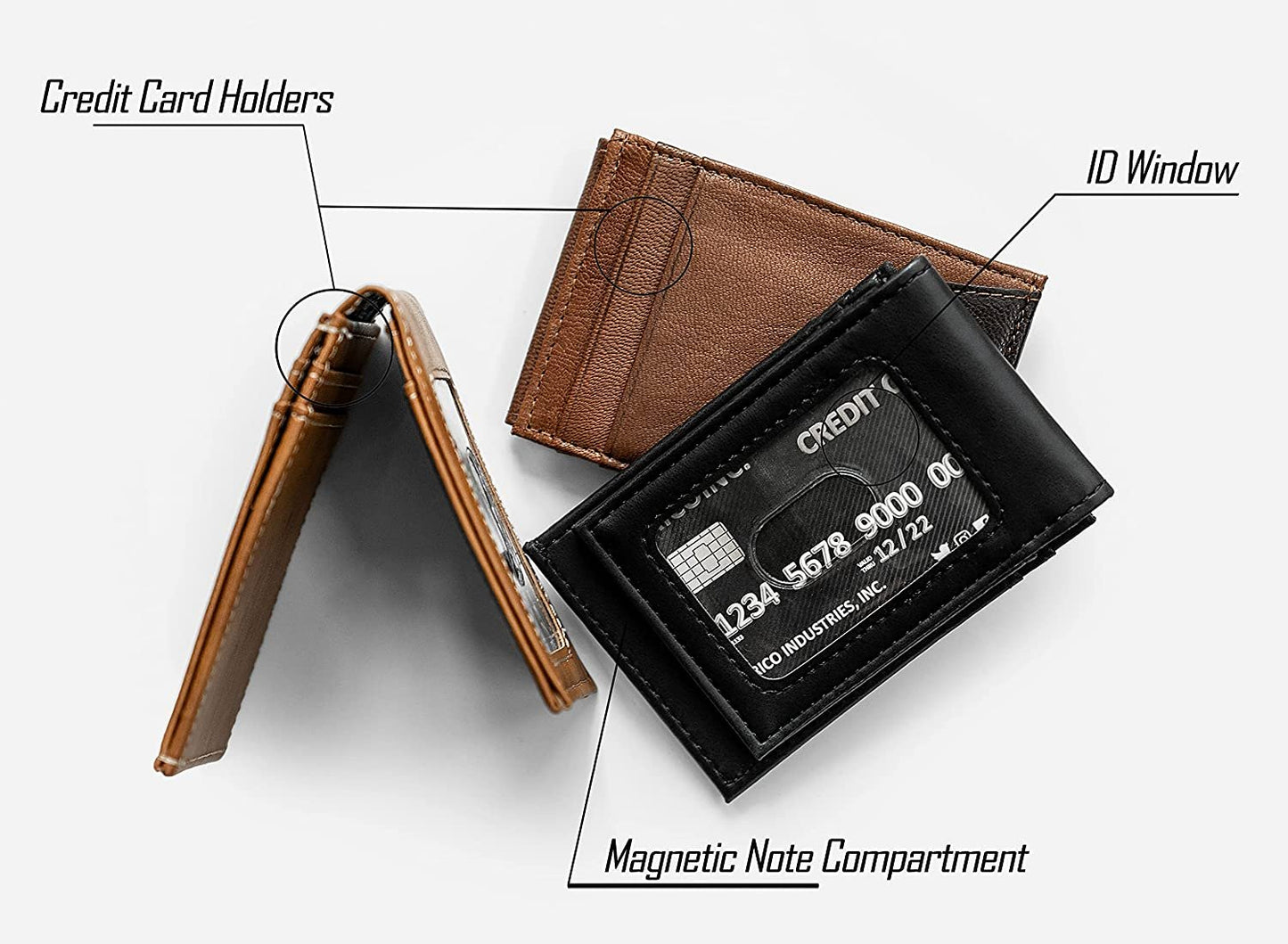 Charlotte Hornets Premium Black Leather Wallet, Front Pocket Magnetic Money Clip, Laser Engraved, Vegan by Fielders Choice