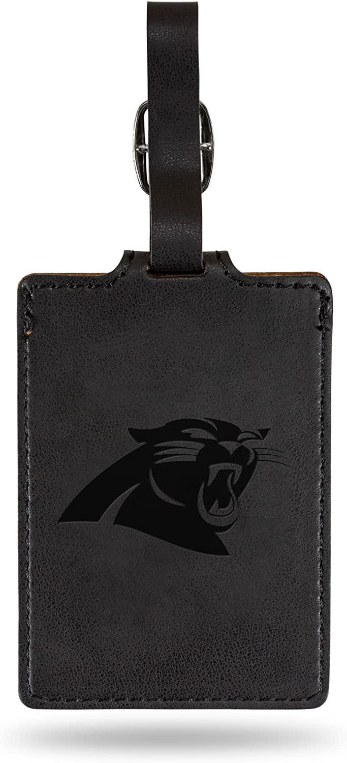 Carolina Panthers Luggage Bag Tag Laser Engraved Ultra Suede Includes ID Card by Fielders Choice
