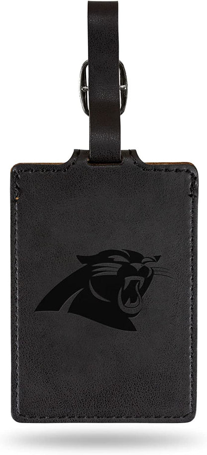 Carolina Panthers Luggage Bag Tag Laser Engraved Ultra Suede Includes ID Card by Fielders Choice
