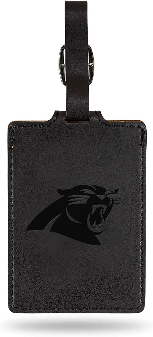 Carolina Panthers Luggage Bag Tag Laser Engraved Ultra Suede Includes ID Card by Fielders Choice