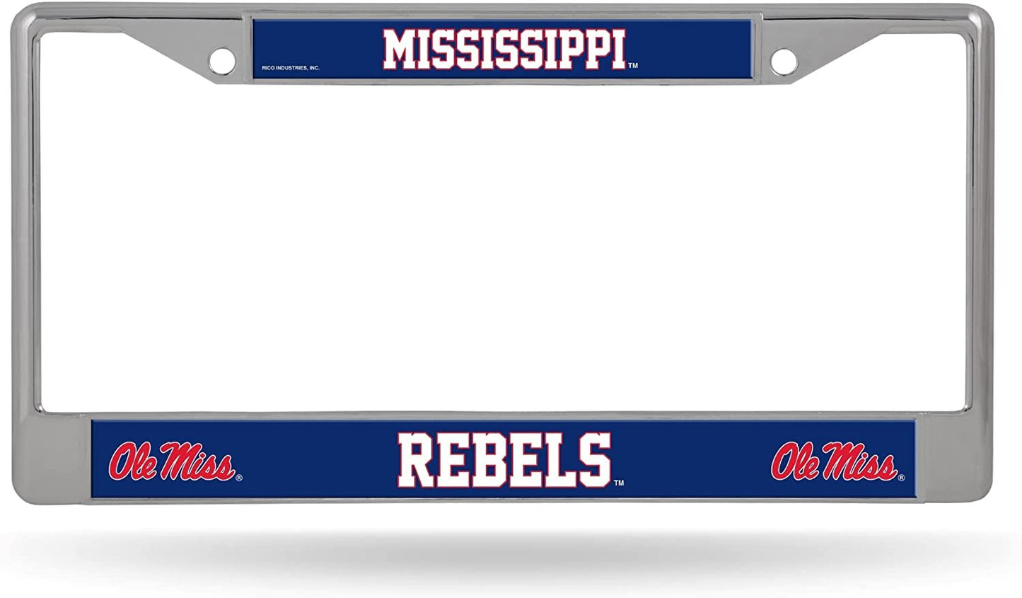 Mississippi Rebels Ole Muss Metal License Plate Frame Tag Cover University of by Fielders Choice