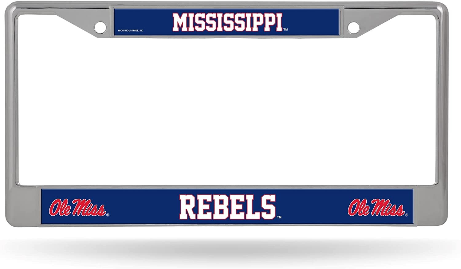 Mississippi Rebels Ole Muss Metal License Plate Frame Tag Cover University of by Fielders Choice