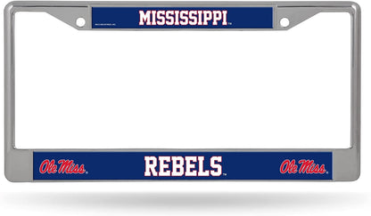 Mississippi Rebels Ole Muss Metal License Plate Frame Tag Cover University of by Fielders Choice