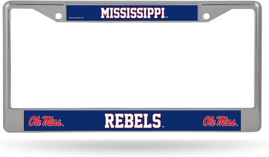 Mississippi Rebels Ole Muss Metal License Plate Frame Tag Cover University of by Fielders Choice