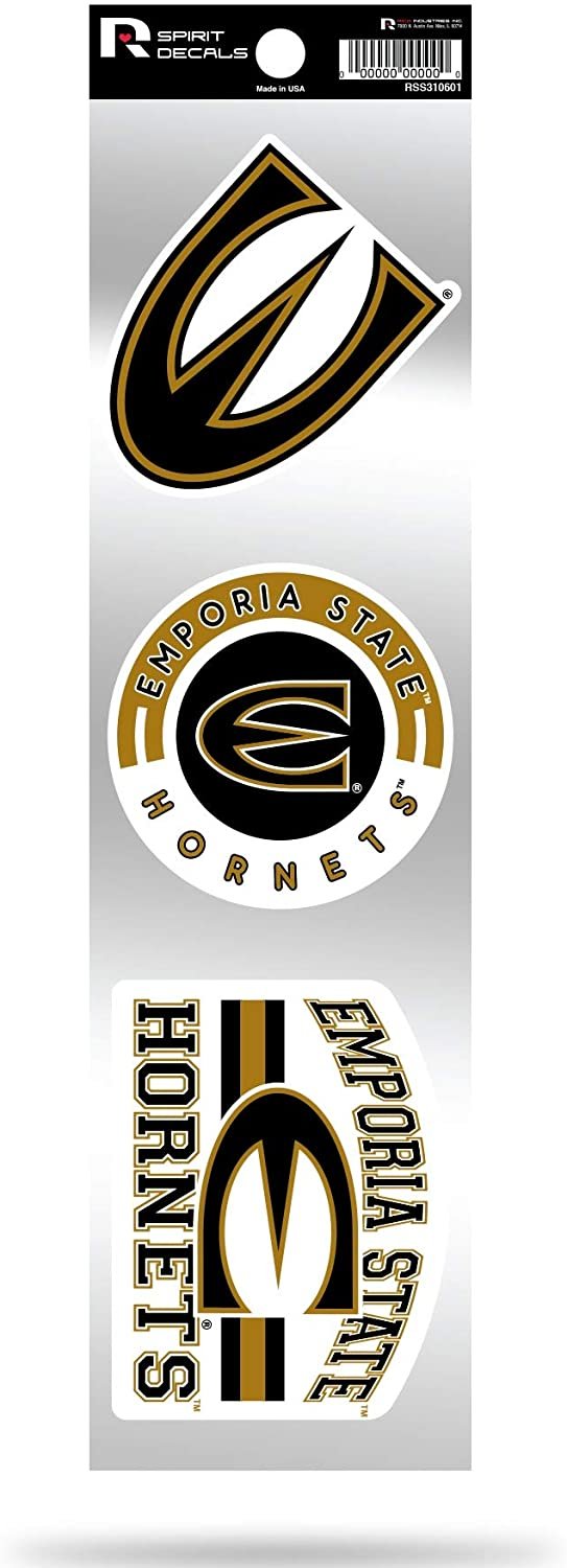 Emporia State Hornets Triple Retro Throwback Spirit Decals Flat Vinyl Auto Home Sticker Sheet University of by Fielders Choice