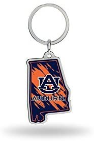 Auburn University Tigers Metal Keychain State Shape Design by Fielders Choice