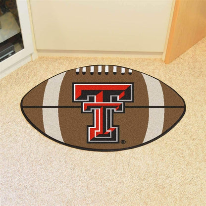 Texas Tech University Red Raiders Floor Mat Area Rug, 20x32 Inch, Non-Skid Backing, Football Design by Fielders Choice