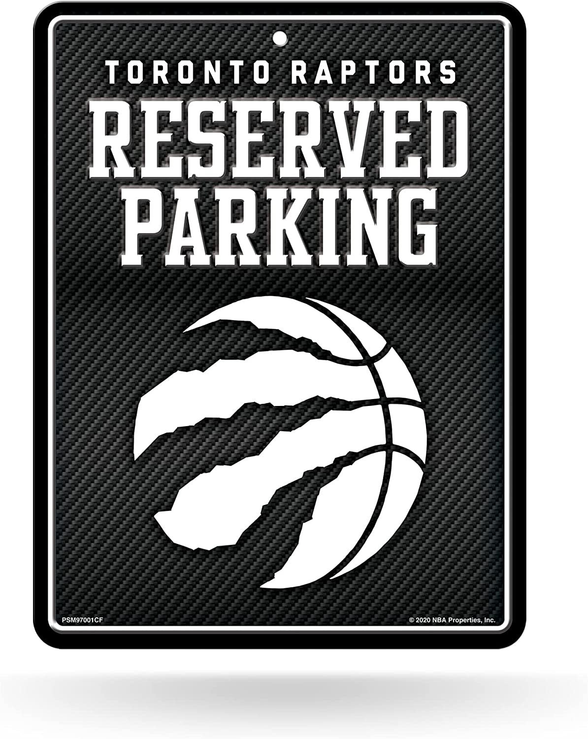 Toronto Raptors Metal Parking Novelty Wall Sign 8.5 x 11 Inch Carbon Fiber Design by Fielders Choice
