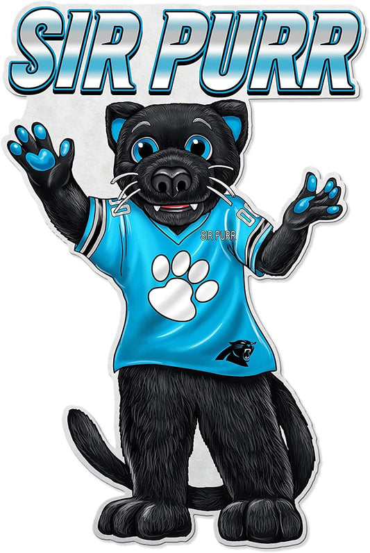 Carolina Panthers Pennant Mascot Logo 18 Inch Soft Felt by Fielders Choice