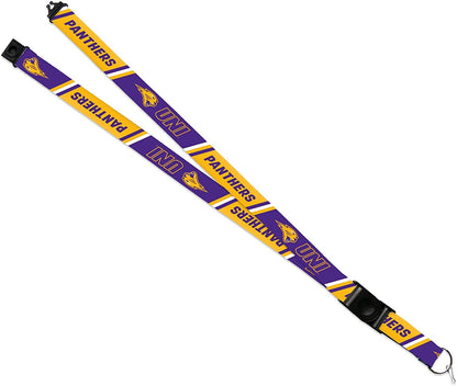 University of Northern Iowa Panthers Lanyard Keychain Double Sided Breakaway Safety Design Adult by Fielders Choice