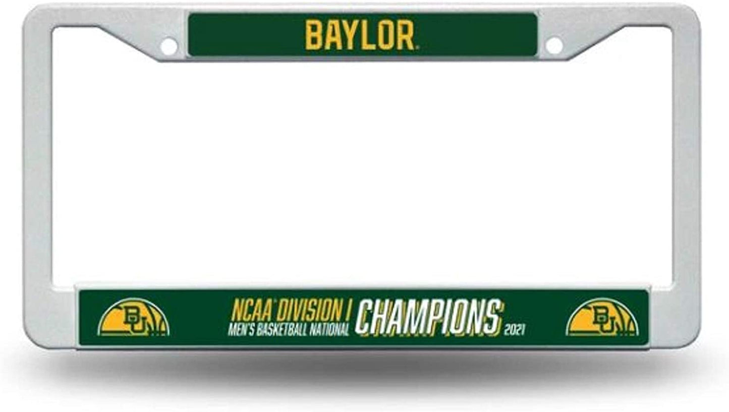 Baylor 2021 Champions License Plate Frame White Plastic Tag Cover University by Fielders Choice