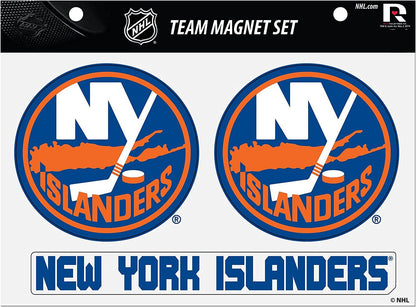New York Islanders 3 Piece Multi Magnet Set, 8.5x11 Inch Sheet Auto Home by Fielders Choice