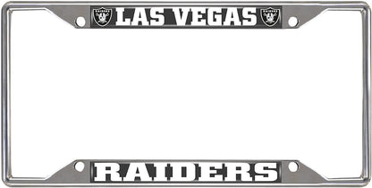Las Vegas Raiders Metal License Plate Frame Chrome Tag Cover 6x12 Inch by Fielders Choice