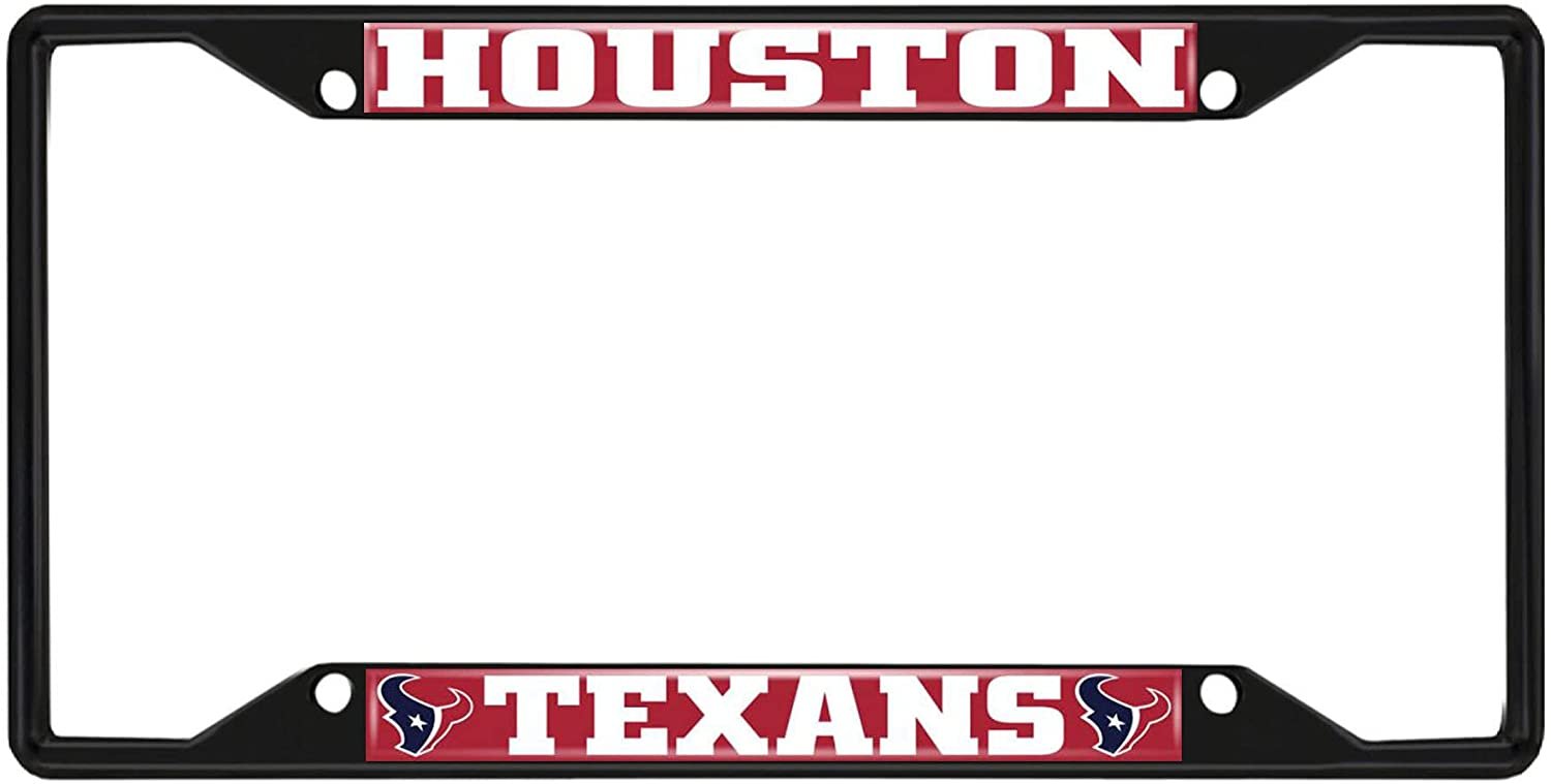 Fanmats NFL Houston Texans Black Metal License Plate Frame by Fielders Choice