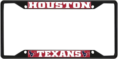 Fanmats NFL Houston Texans Black Metal License Plate Frame by Fielders Choice