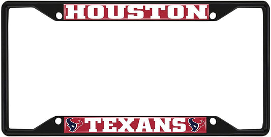 Fanmats NFL Houston Texans Black Metal License Plate Frame by Fielders Choice