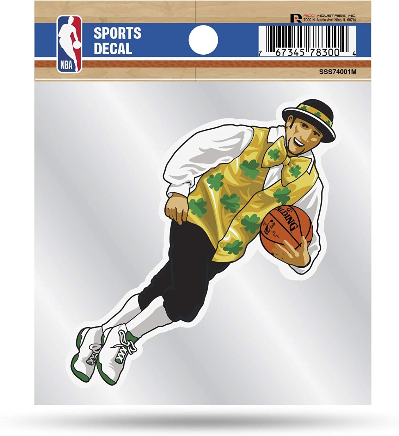 Boston Celtics 4x4 Decal Sticker Mascot Logo Premium with Clear Backing Flat Vinyl Auto Home NBA by Fielders Choice