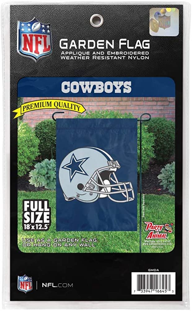 Dallas Cowboys Premium Garden Flag Banner Embroidered Applique 12x18 Inches by Fielders Choice