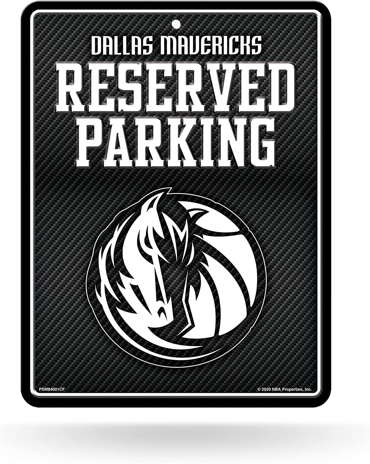 Dallas Mavericks Metal Parking Novelty Wall Sign 8.5 x 11 Inch Carbon Fiber Design by Fielders Choice