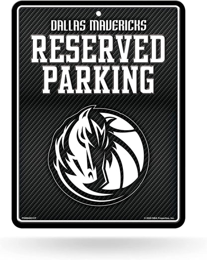 Dallas Mavericks Metal Parking Novelty Wall Sign 8.5 x 11 Inch Carbon Fiber Design by Fielders Choice