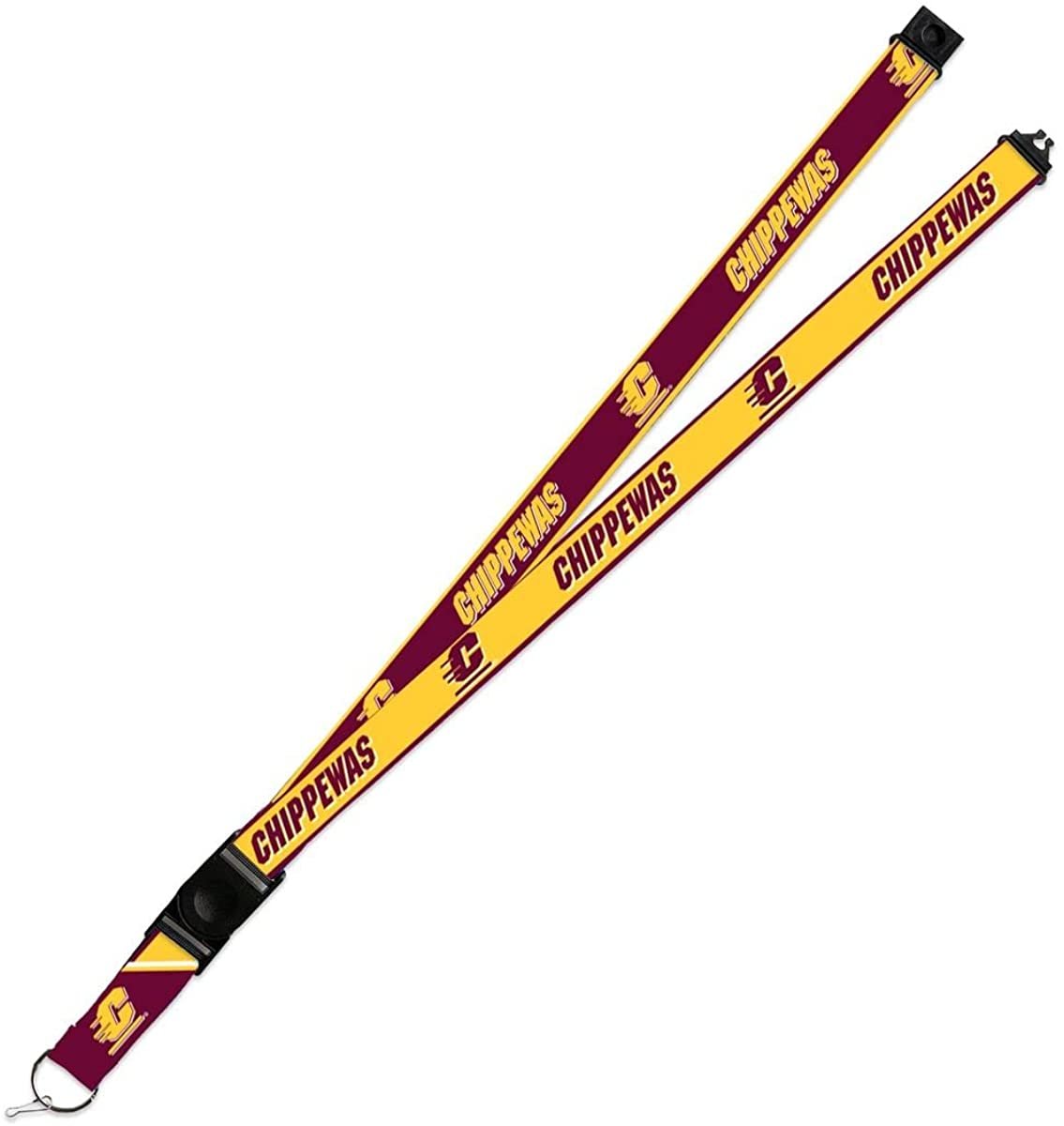 Central Michigan Chippewas Lanyard Keychain 2-sided Breakaway Clip University by Fielders Choice