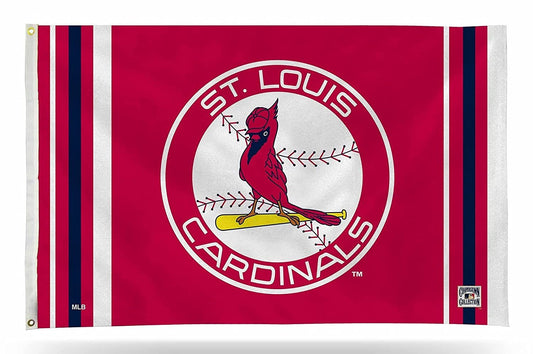St Louis Cardinals Premium 3x5 Feet Flag Banner, Retro Logo, Metal Grommets, Outdoor Indoor, Single Sided by Fielders Choice