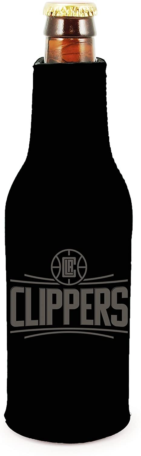Los Angeles Clippers 2-Pack Zipper Bottle Tonal Black Beverage Insulator Neoprene Holder Cooler Coolie Basketball by Fielders Choice